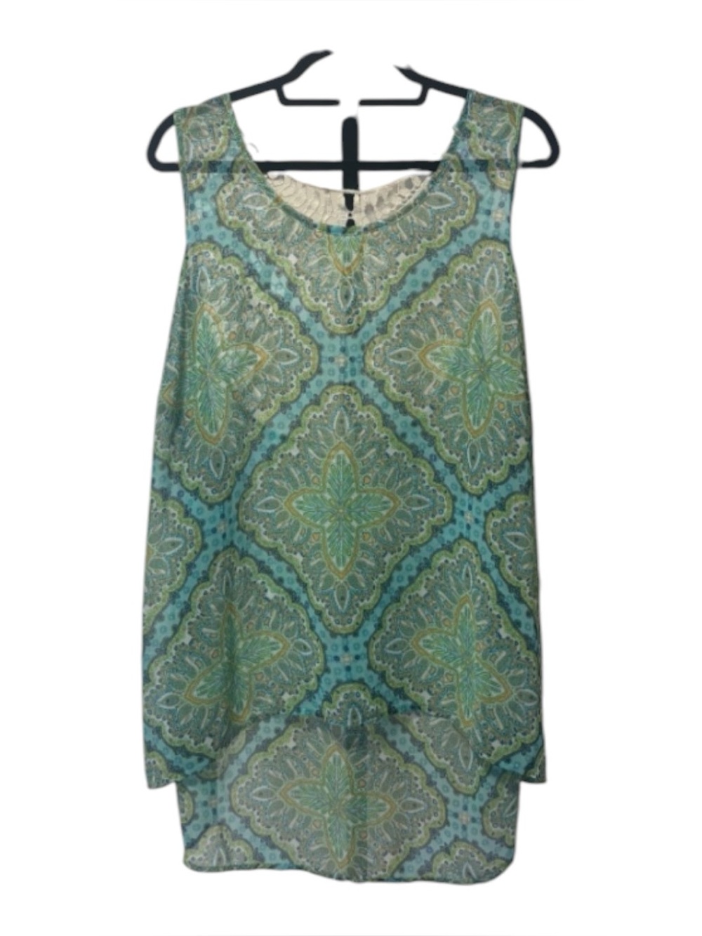 Maurices Teal and Green Printed Sleeveless Tank
